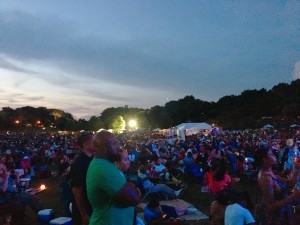 Crowds enjoying the Atlanta Jazz Festival