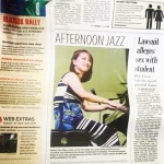 on the cover of the newspaper