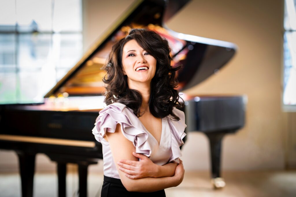 Yoko Miwa, jazz pianist, Yamaha artist, represented Ellora Management Inc., photographed at Yamaha Artists Services, 8/19/2020. Photo by Chris Lee