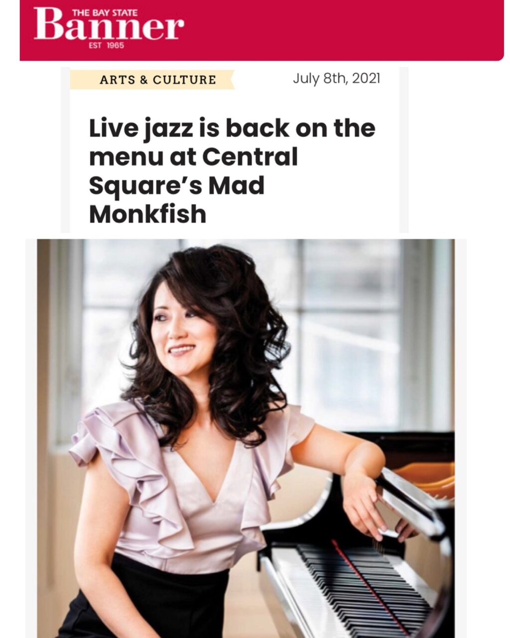 Live jazz is back on the menu at The Mad Monkfish - with Yoko Miwa - Bay State Banner