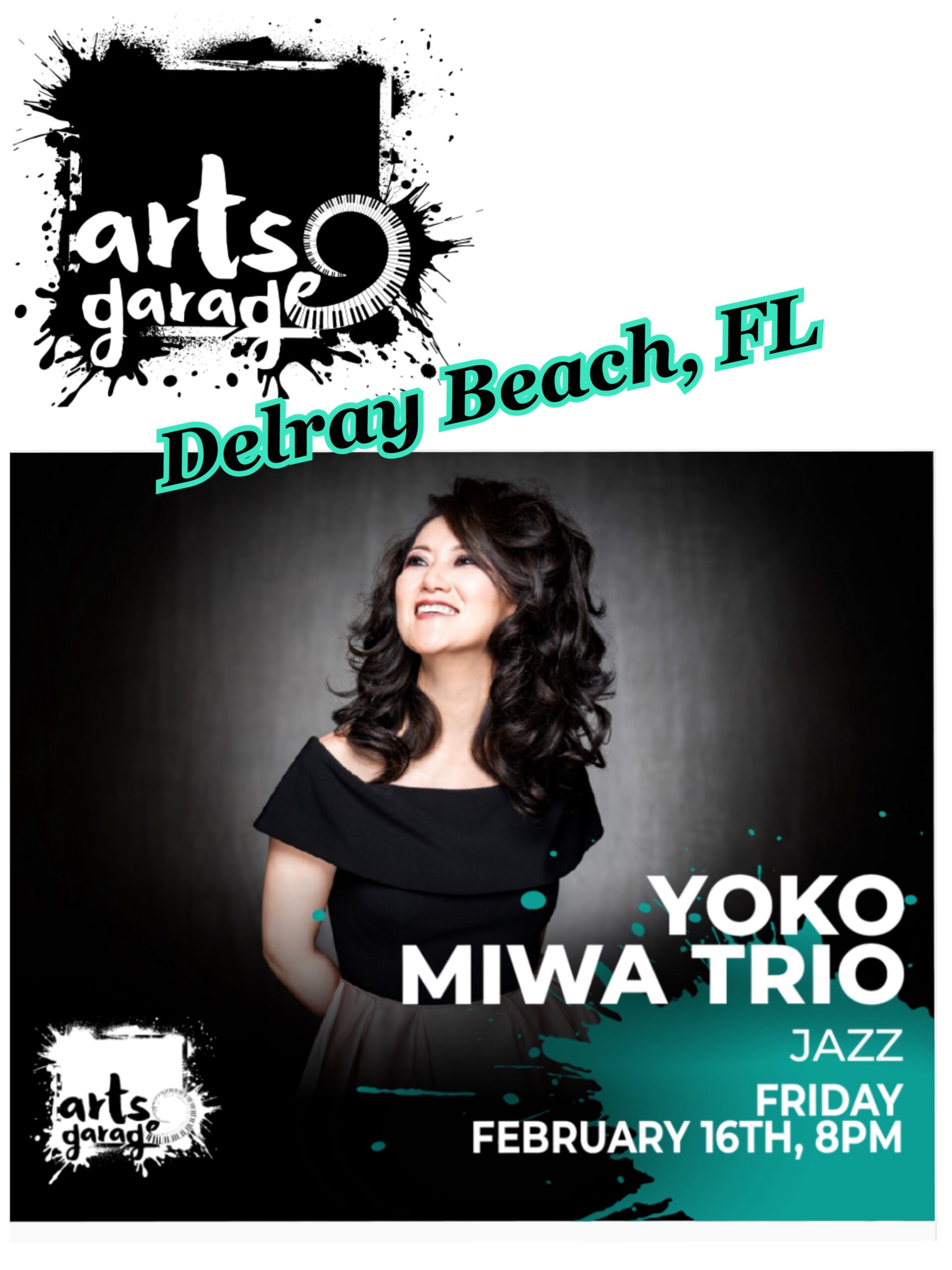 Yoko Miwa Trio at ArtsGarage in Delray Beach Florida