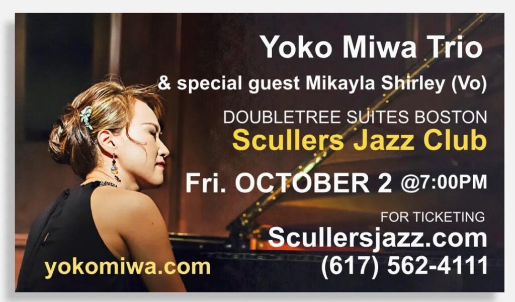 Yoko Miwa Trio at Scullers Jazz Club